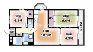 香里プラザⅥの物件間取画像